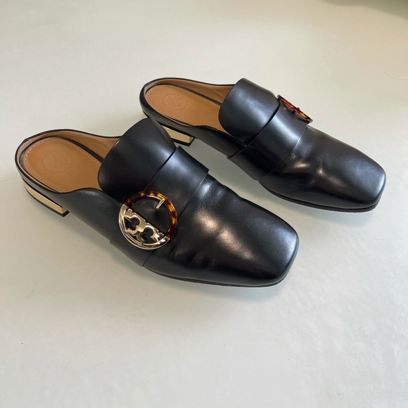 Tory Burch - Sydney Backless Loafers - Black - Size 6.5 - Picture 2 of 8
